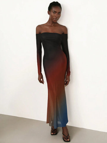 Aveloria Modichic Tie-Up Plunging Neck Ombre Floating Sleeveless Dress For Women Aveloria Modichic Tie-Up Plunging Neck Ombre Floating Sleeveless Dress For Women