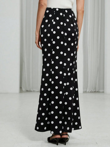 Aveloria Modichic Women Elegant Long Polka Dot Skirt, Suitable For Spring And Summer Aveloria Modichic Women Elegant Long Polka Dot Skirt, Suitable For Spring And Summer