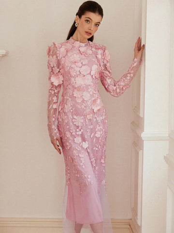 Aveloria Rosie Italian Romantic Embroidery Decorated Gathered Waist Mermaid Hem Dress, Ladies Spring Apparel For Party Valentine's Day Aveloria Rosie Italian Romantic Embroidery Decorated Gathered Waist Mermaid Hem Dress, Ladies Spring Apparel For Party Valentine's Day