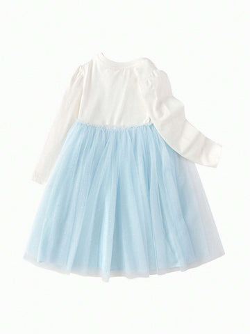 Balabala Girls' Dress, 2024 Fall Collection, New Design Fake Two-Piece Style For Young Girl Balabala Girls' Dress, 2024 Fall Collection, New Design Fake Two-Piece Style For Young Girl