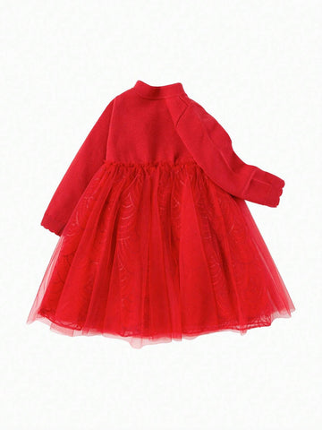 Balabala Girls' Dress Stylish New Chinese Style Trend 2024 New Children's Dress Tulle Princess Dress Balabala Girls' Dress Stylish New Chinese Style Trend 2024 New Children's Dress Tulle Princess Dress