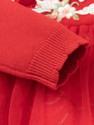 Balabala Girls' Dress Stylish New Chinese Style Trend 2024 New Children's Dress Tulle Princess Dress Balabala Girls' Dress Stylish New Chinese Style Trend 2024 New Children's Dress Tulle Princess Dress
