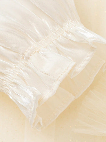 Balabala Balabala Girls' Mesh Princess Dress, A-Line Bowknot Spring And Fall Wear Balabala Balabala Girls' Mesh Princess Dress, A-Line Bowknot Spring And Fall Wear