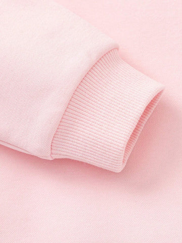 Balabala Balabala Girls' Soft Pink Hoodie, Trendy Floral Soft Sweatshirt For Girl Balabala Balabala Girls' Soft Pink Hoodie, Trendy Floral Soft Sweatshirt For Girl