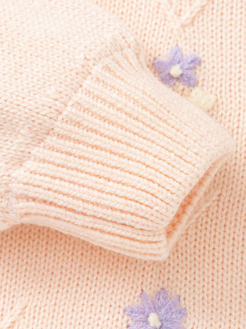 Balabala Young Girl' Sweater Girls' Stylish Sweet Embroidered Knitted Sweater Autumn Winter High Neck Bottoming Top Balabala Young Girl' Sweater Girls' Stylish Sweet Embroidered Knitted Sweater Autumn Winter High Neck Bottoming Top