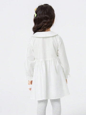 Balabala Balabala Young Girls Dress Autumn Lovely Peter Pan Collar A-Line Balabala Balabala Young Girls Dress Autumn Lovely Peter Pan Collar A-Line