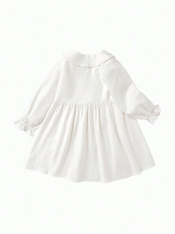 Balabala Balabala Young Girls Dress Autumn Lovely Peter Pan Collar A-Line Balabala Balabala Young Girls Dress Autumn Lovely Peter Pan Collar A-Line