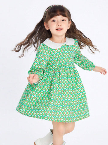 Balabala Balabala Young Girls Dress Young Girls Autumn Children's Dress Rural Style Floral Print Sweet A-Line Dress Balabala Balabala Young Girls Dress Young Girls Autumn Children's Dress Rural Style Floral Print Sweet A-Line Dress