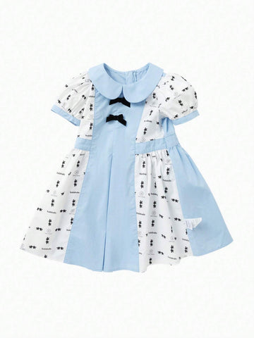 Balabala Children's Dress, Children's Summer Casual Dress, Personalized Splicing, Girls' Cute Children's Wear Balabala Children's Dress, Children's Summer Casual Dress, Personalized Splicing, Girls' Cute Children's Wear