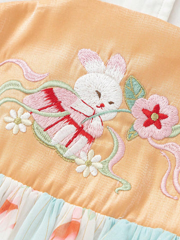 Balabala Girls' Dress Baby Children's Clothing 2024 Summer Children's Hanfu Ruqun Skirt Balabala Girls' Dress Baby Children's Clothing 2024 Summer Children's Hanfu Ruqun Skirt