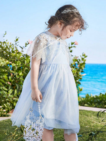 Balabala Girls' Dress, Mesh Princess Dress For Little Kids, Baby Summer Fashion, Princess Mesh Dress Balabala Girls' Dress, Mesh Princess Dress For Little Kids, Baby Summer Fashion, Princess Mesh Dress