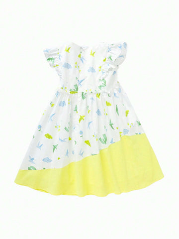 Balabala Girls' Summer Dress, Children's Wear, Children's Printed Skirt Balabala Girls' Summer Dress, Children's Wear, Children's Printed Skirt