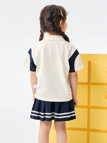 Balabala Kids' Suit Boys' Short Sleeve Two-Piece Set 2024 New Summer Girls' Clothing Campus Style Sibling Outfit Balabala Kids' Suit Boys' Short Sleeve Two-Piece Set 2024 New Summer Girls' Clothing Campus Style Sibling Outfit