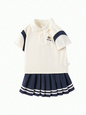 Balabala Kids' Suit Boys' Short Sleeve Two-Piece Set 2024 New Summer Girls' Clothing Campus Style Sibling Outfit Balabala Kids' Suit Boys' Short Sleeve Two-Piece Set 2024 New Summer Girls' Clothing Campus Style Sibling Outfit