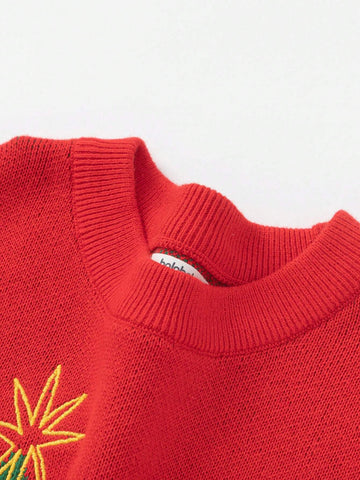 Balabala Young Girl' Christmas Sweater Boys' Girls' Autumn/Winter 2024 New Loose Pullover Balabala Young Girl' Christmas Sweater Boys' Girls' Autumn/Winter 2024 New Loose Pullover