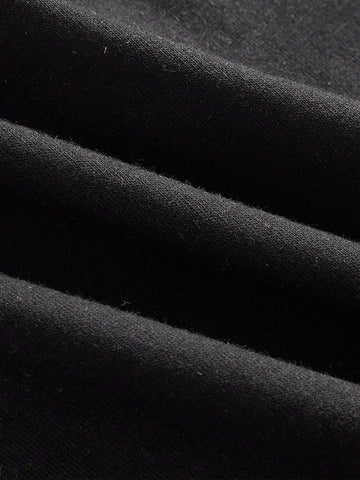 ROMWE Cartoon Figure And Letter Graphic Drop Shoulder Oversize Tee ROMWE Cartoon Figure And Letter Graphic Drop Shoulder Oversize Tee