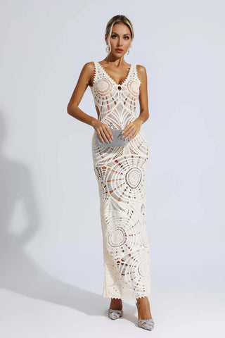 Bianca White Cutout Bodycon Maxi Dress Bianca White Cutout Bodycon Maxi Dress