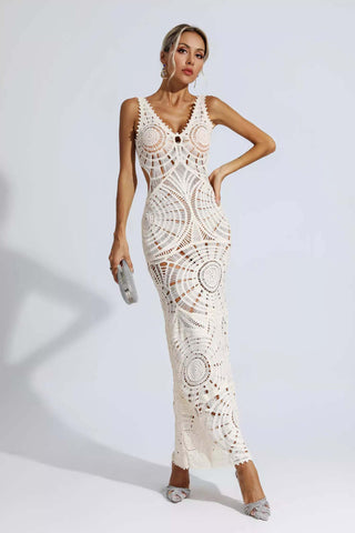 Bianca White Cutout Bodycon Maxi Dress Bianca White Cutout Bodycon Maxi Dress