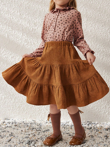 Blossori Fashion Versatile Young Girls' Autumn/Winter Midi Skirts Blossori Fashion Versatile Young Girls' Autumn/Winter Midi Skirts