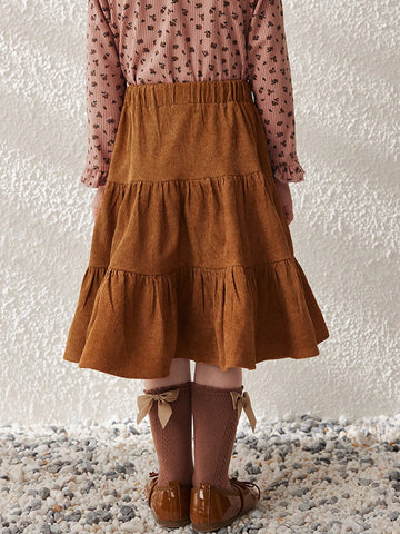 Blossori Fashion Versatile Young Girls' Autumn/Winter Midi Skirts Blossori Fashion Versatile Young Girls' Autumn/Winter Midi Skirts