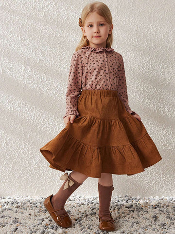 Blossori Fashion Versatile Young Girls' Autumn/Winter Midi Skirts Blossori Fashion Versatile Young Girls' Autumn/Winter Midi Skirts