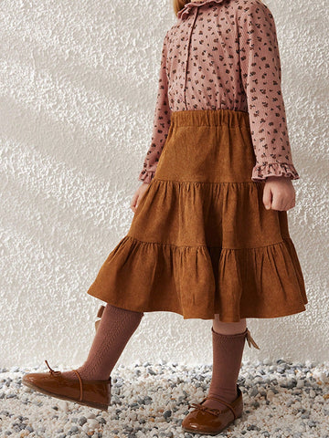 Blossori Fashion Versatile Young Girls' Autumn/Winter Midi Skirts Blossori Fashion Versatile Young Girls' Autumn/Winter Midi Skirts