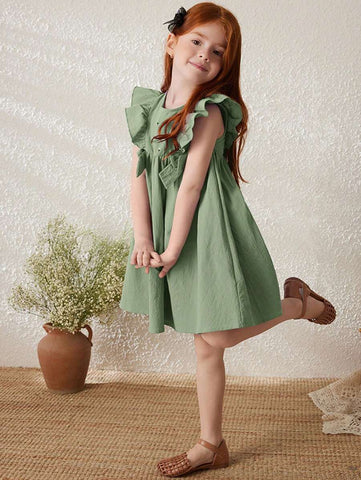 Young Girls Purple Floral Elegant Loose French Style Woven Dress, Spring/Summer Young Girls Purple Floral Elegant Loose French Style Woven Dress, Spring/Summer