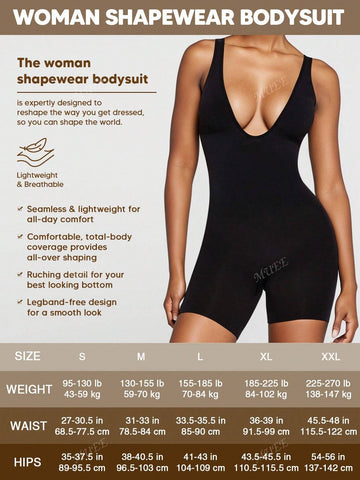 Bodysuit For Women Tummy Control Deep V-Neck Body Shaper Tummy Control Butt Lifting Shapewear Jumpsuit Bodysuit For Women Tummy Control Deep V-Neck Body Shaper Tummy Control Butt Lifting Shapewear Jumpsuit