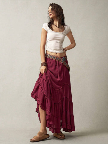 Bohemela Vacation Style Women's Long Fish Tail Skirt Bohemela Vacation Style Women's Long Fish Tail Skirt