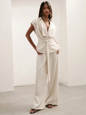 COSMINA Women's Solid Color Batwing Casual Jumpsuit COSMINA Women's Solid Color Batwing Casual Jumpsuit