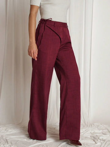 COSMINA Women's Solid Color Casual Pants, Minimalist Style For Everyday Wear COSMINA Women's Solid Color Casual Pants, Minimalist Style For Everyday Wear