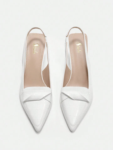 CUCCOO BIZCHIC Women'S White Pointed Toe Thick Mid-Heeled Shoes For Summer Graduation Heels Prom Heels Vacation Shoes CUCCOO BIZCHIC Women'S White Pointed Toe Thick Mid-Heeled Shoes For Summer Graduation Heels Prom Heels Vacation Shoes