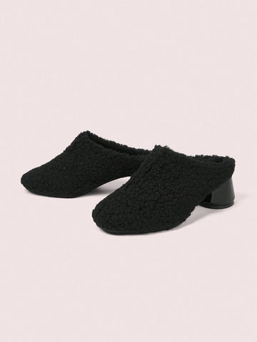 Plus Size Red Furry Comfortable Casual Slip-On Slippers For Women, Plus Size Red Furry Comfortable Casual Slip-On Slippers For Women,