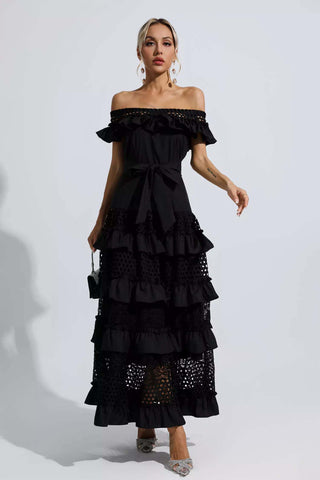 Colette White Lace Cutout Maxi Dress Colette White Lace Cutout Maxi Dress