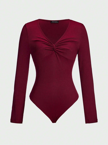 Crew Neck Long Sleeve Inner Shirt For Women, Sexy Style Layering Top Crew Neck Long Sleeve Inner Shirt For Women, Sexy Style Layering Top