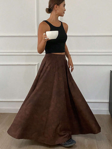 DAZY 1pc Women's Tie-Dye Pattern Loose Skirt With Zipper DAZY 1pc Women's Tie-Dye Pattern Loose Skirt With Zipper