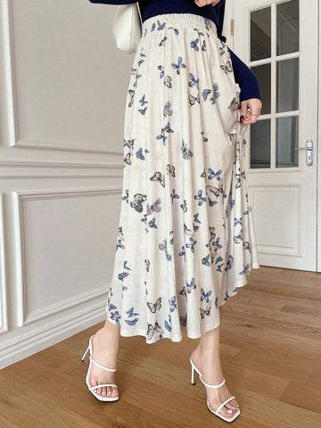 DAZY Butterfly Printed Casual Skirt DAZY Butterfly Printed Casual Skirt