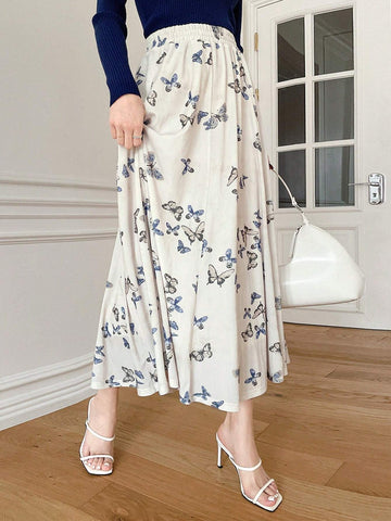 DAZY Butterfly Printed Casual Skirt DAZY Butterfly Printed Casual Skirt