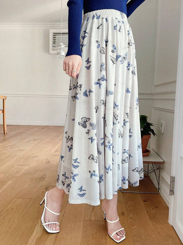 DAZY Butterfly Printed Casual Skirt DAZY Butterfly Printed Casual Skirt