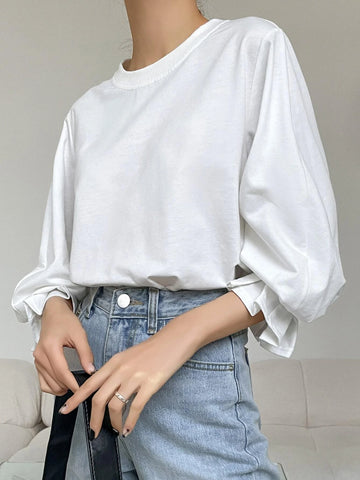Flounce Sleeve Solid Tee Flounce Sleeve Solid Tee