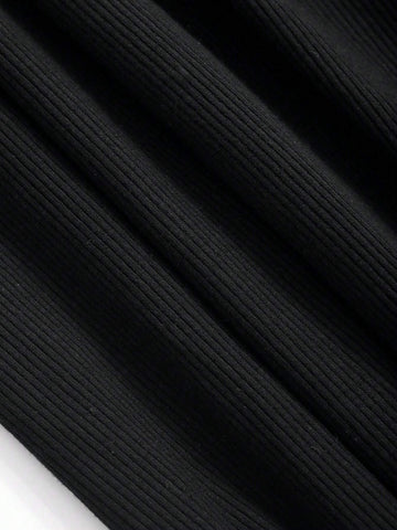 DAZY Ladies' Solid Color Ruffle Neck Spaghetti Strap Top And Skirt Set For Summer DAZY Ladies' Solid Color Ruffle Neck Spaghetti Strap Top And Skirt Set For Summer