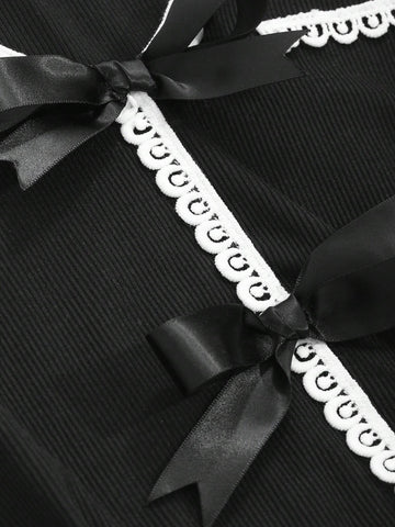 New Arrival Autumn Women's Slim Fit T-Shirt With Bowknot Decor New Arrival Autumn Women's Slim Fit T-Shirt With Bowknot Decor