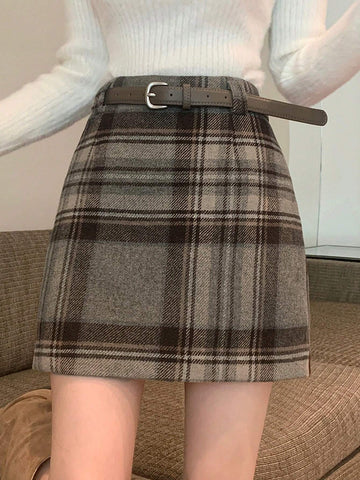 DAZY Plaid Mini Skirt, Women's Casual Simple Stylish Everyday Wear DAZY Plaid Mini Skirt, Women's Casual Simple Stylish Everyday Wear