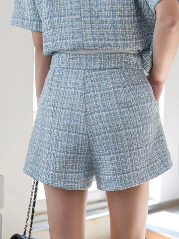 DAZY Tweed Wide Leg Shorts DAZY Tweed Wide Leg Shorts