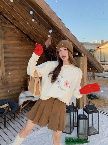 DAZY Women Casual High Waist A-Line Corduroy Shorts DAZY Women Casual High Waist A-Line Corduroy Shorts