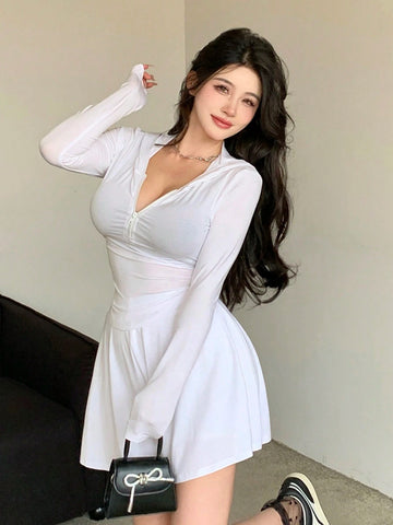 DAZY Women Spring Summer Casual Solid Color Slim Fit Hooded T-Shirt And Loose Shorts Set DAZY Women Spring Summer Casual Solid Color Slim Fit Hooded T-Shirt And Loose Shorts Set