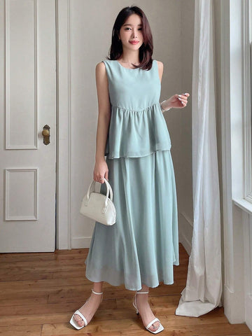 DAZY Women's Fashionable Patchwork Top And Skirt Set DAZY Women's Fashionable Patchwork Top And Skirt Set