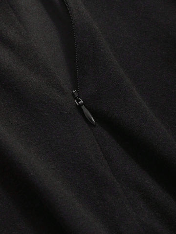 Half Zipper High Neck Long Sleeve T-Shirt Half Zipper High Neck Long Sleeve T-Shirt