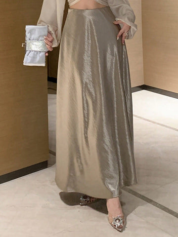DAZY Women's Metal Texture Skirt, Suitable For Spring/Summer, Valentine's Day, Chinese New Year DAZY Women's Metal Texture Skirt, Suitable For Spring/Summer, Valentine's Day, Chinese New Year