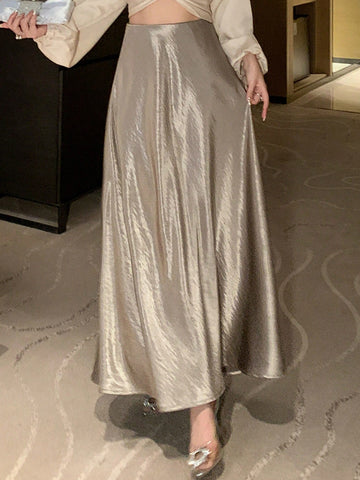 DAZY Women's Metal Texture Skirt, Suitable For Spring/Summer, Valentine's Day, Chinese New Year DAZY Women's Metal Texture Skirt, Suitable For Spring/Summer, Valentine's Day, Chinese New Year